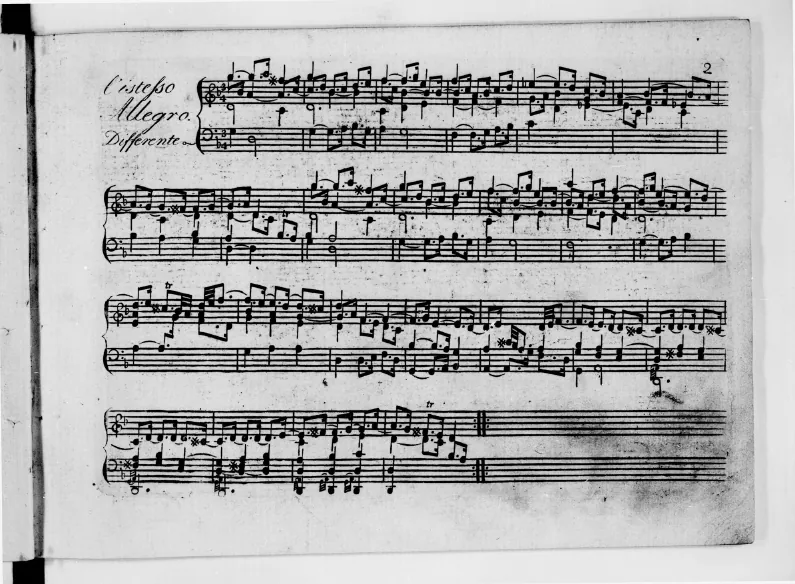 First page of Keyboard Sonata in G minor