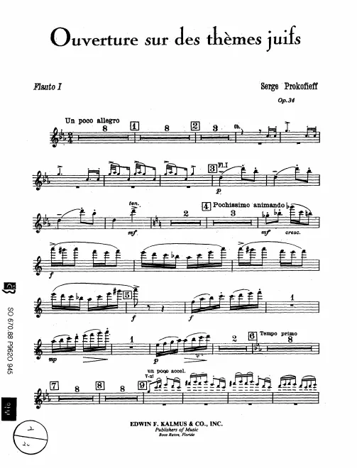 First page of Overture on Hebrew Themes
