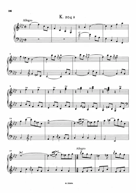 First page of Keyboard Sonata in F minor