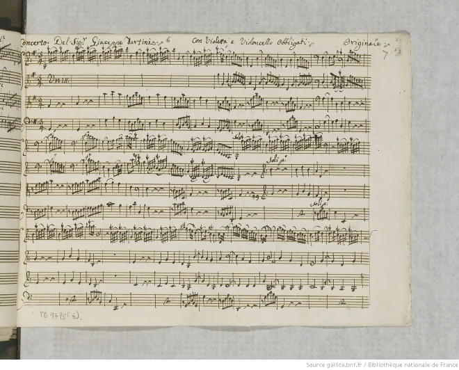 First page of Violin Concerto in G major