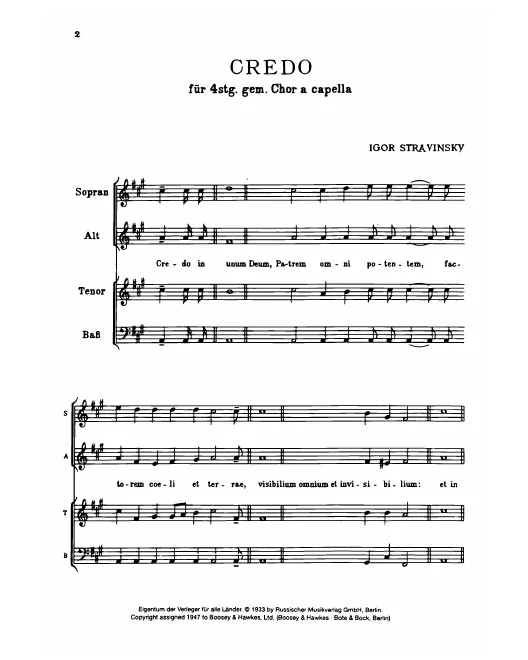 First page of Credo