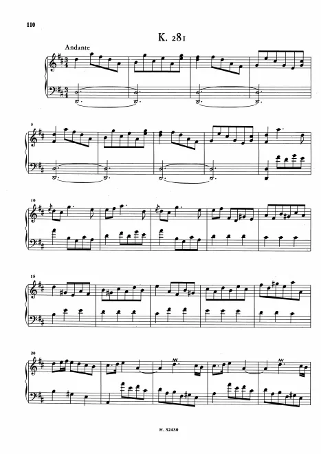 First page of Keyboard Sonata in D major