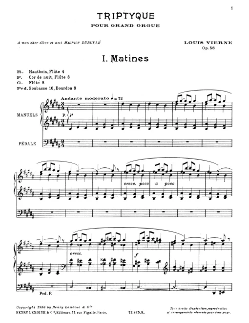 First page of Triptyque