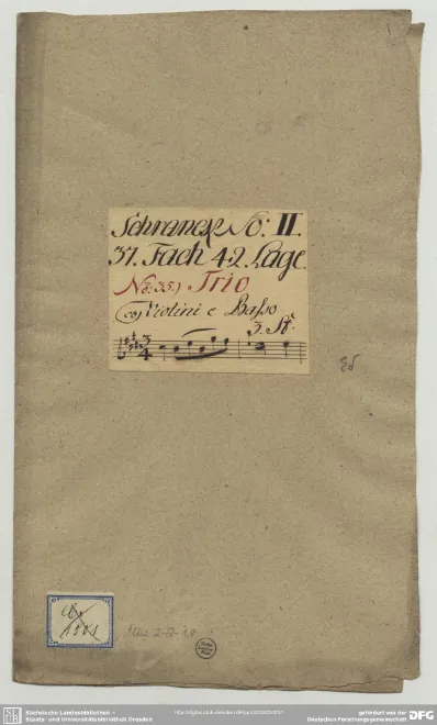 First page of Trio Sonata in E major