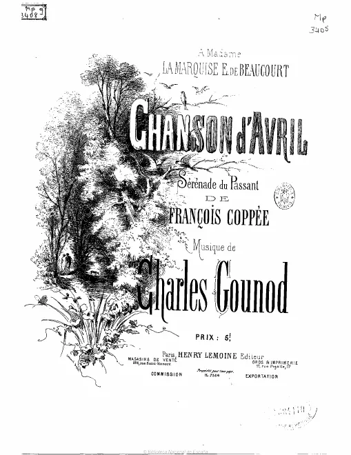First page of Chanson d'avril
