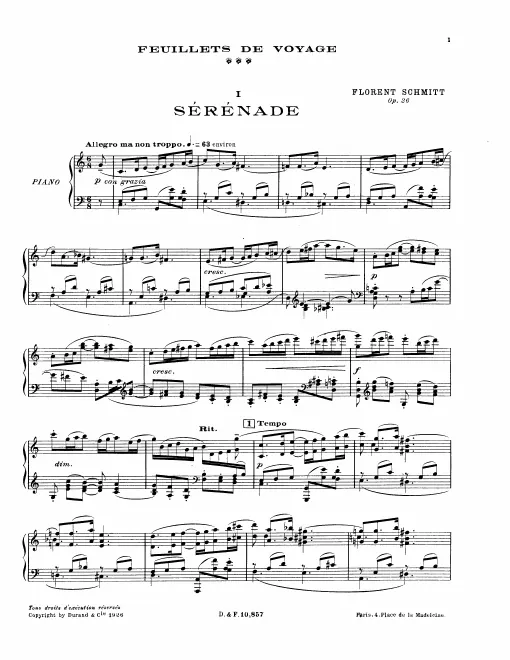 First page of Feuillets de voyage