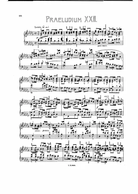 First page of Prelude and Fugue No.22 in B-flat minor