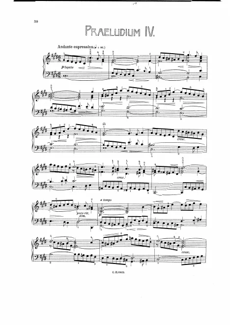 First page of Prelude and Fugue No.4 in C-sharp minor