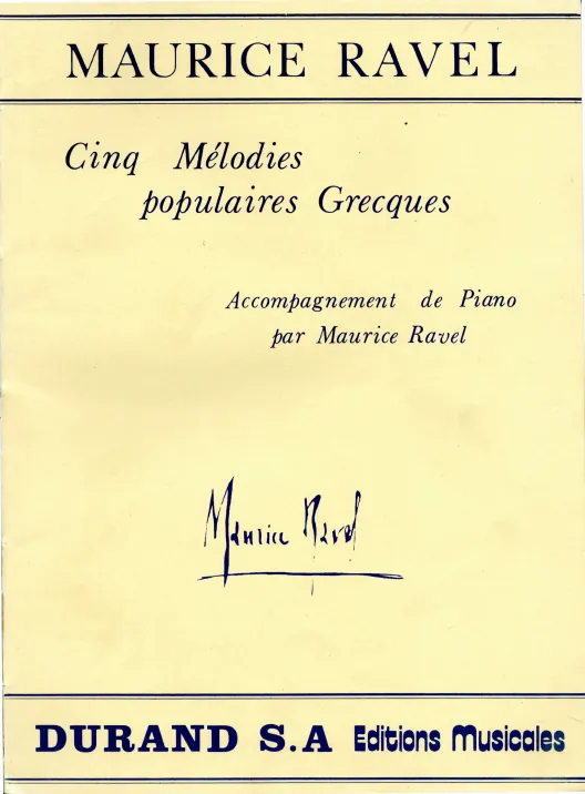 First page of 5 Mélodies populaires grecques