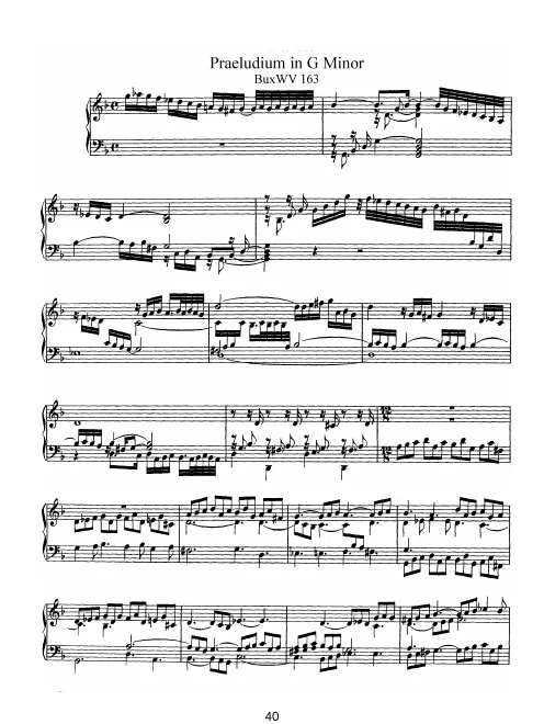 First page of Prelude in G minor