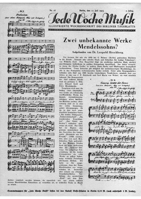 First page of Musik zum Festspiel „Was wir bringen“