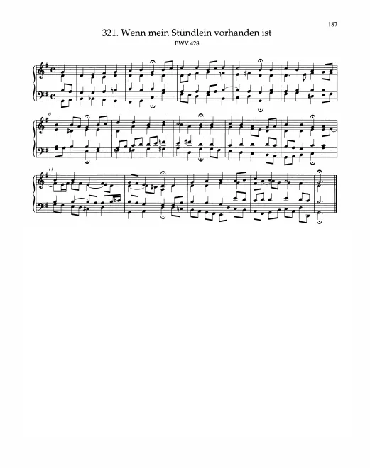 First page of Wenn mein Stündlein vorhanden ist