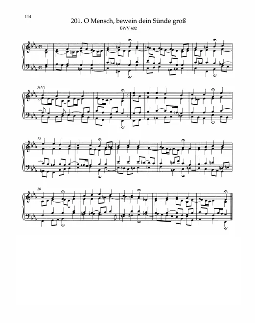 First page of O Mensch, bewein dein Sünde groß