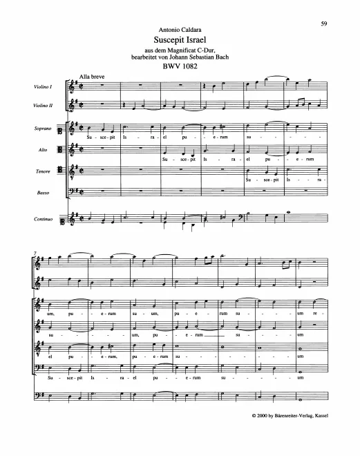 First page of Suscepit Israel puerum suum