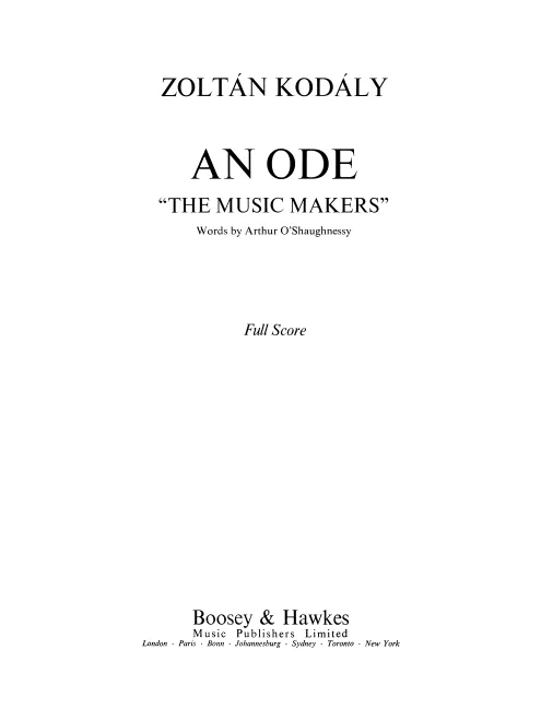 First page of The Music Makers