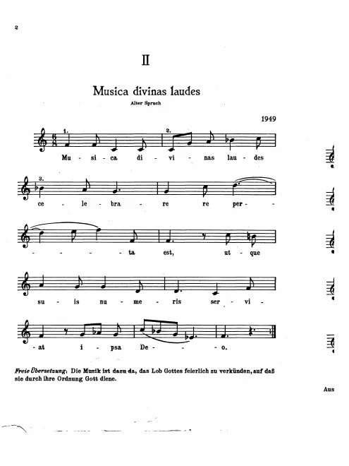 First page of Musica divinas laudes
