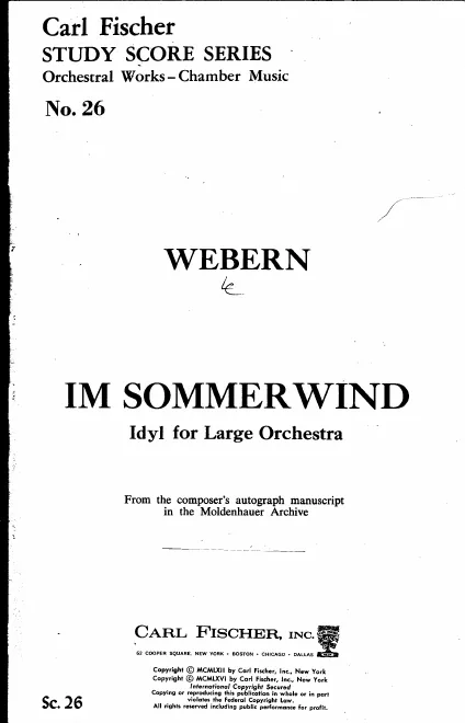 First page of Im Sommerwind