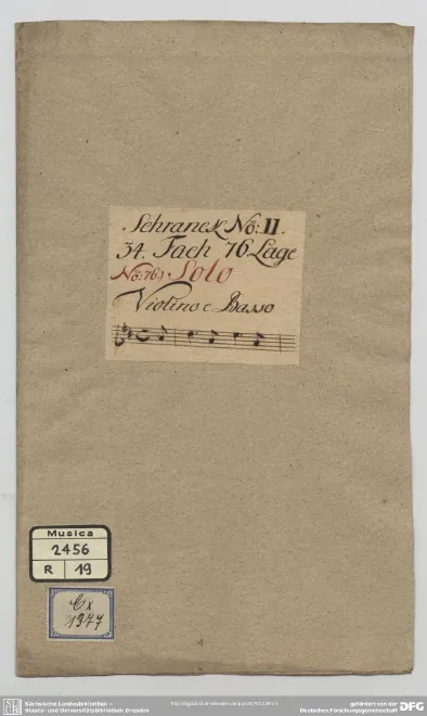 First page of Violin Sonata in D major, GT 2.D15