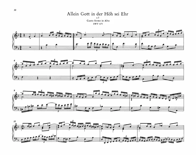First page of Allein Gott in der Höh sei Ehr
