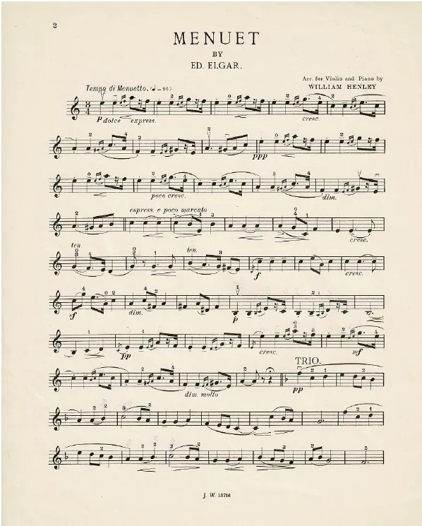 First page of Minuet