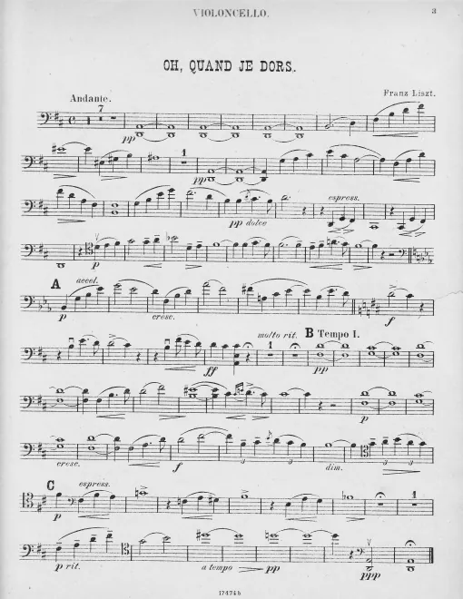 First page of Oh! quand je dors