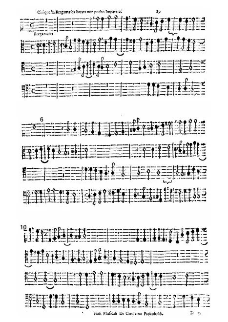 First page of Bergamasca