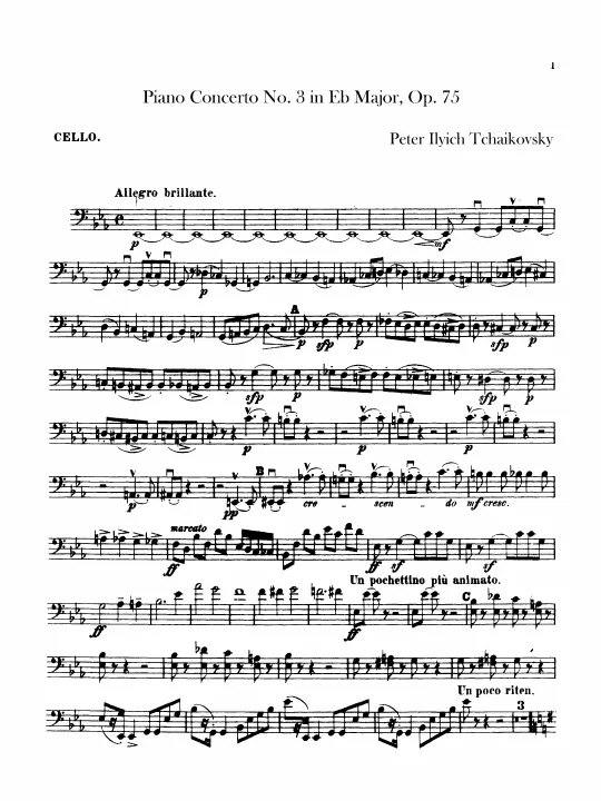 First page of Piano Concerto No.3