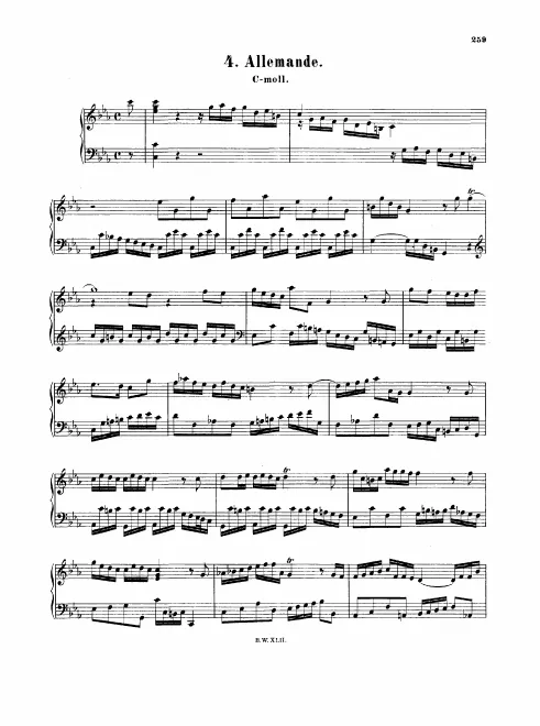 First page of Allemande