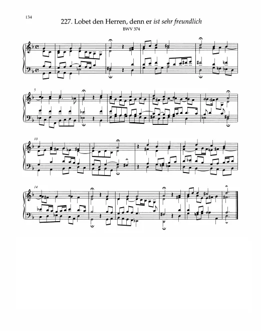 First page of Lobet den Herren, denn er ist sehr freundlich