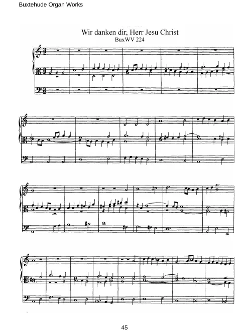 First page of Wir danken dir, Herr Jesu Christ