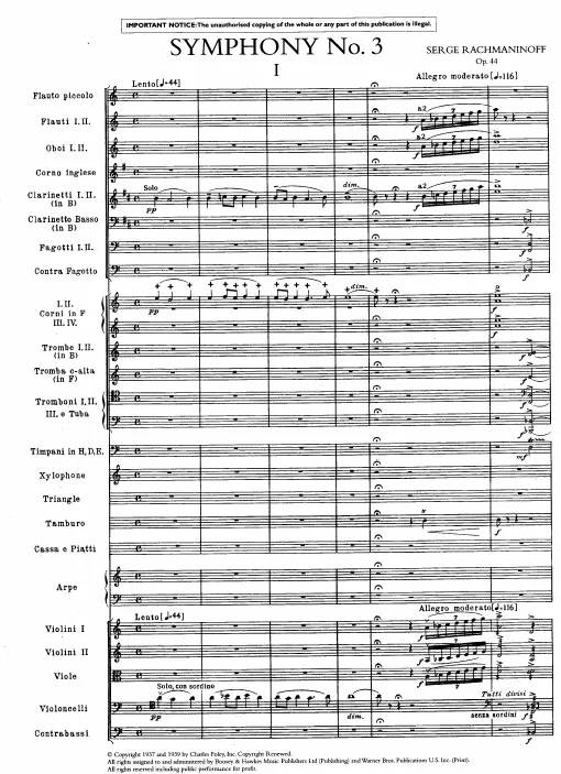 First page of Symphony No.3