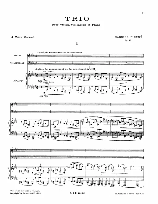 First page of Piano Trio