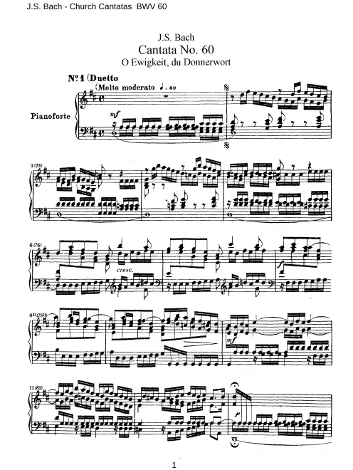 First page of O Ewigkeit, du Donnerwort [Dialogus] II