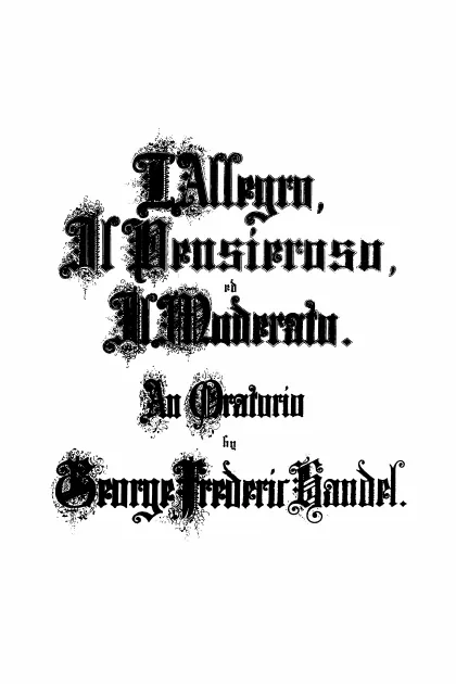 First page of L'Allegro, il Penseroso, ed il Moderato