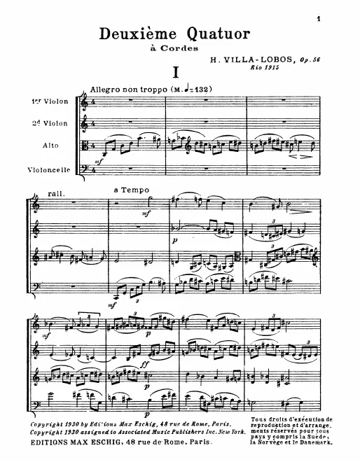 First page of String Quartet No.2