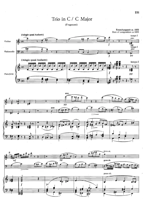 First page of Piano Trio in C major