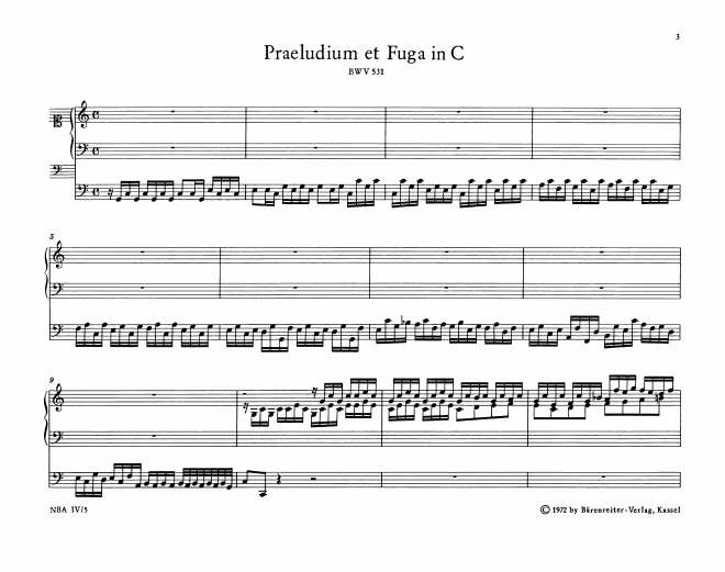 First page of Präludien, Toccaten, Fantasien und Fugen