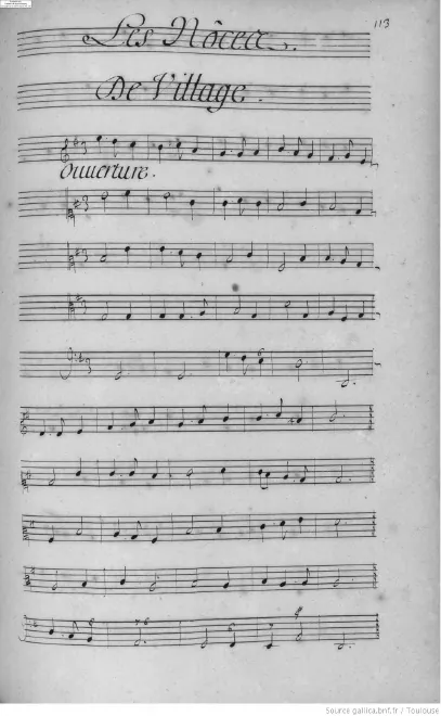 First page of Les noces de village