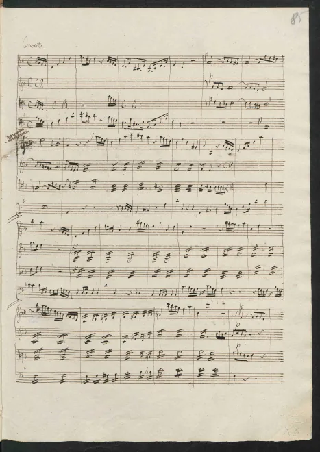 First page of Violin Concerto in D minor