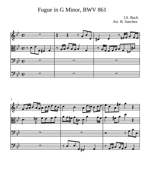 First page of Prelude and Fugue No.16 in G minor