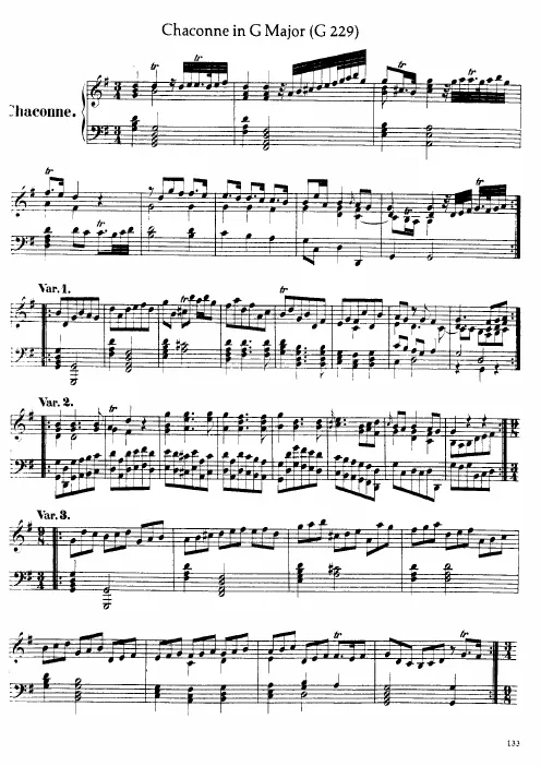 First page of Chaconne in G major