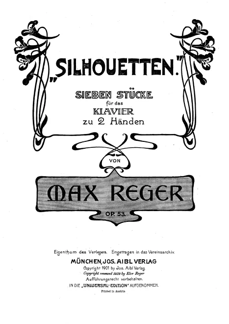 First page of 7 Silhouettes, Op.53