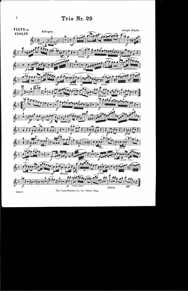 First page of Piano Trio in F major