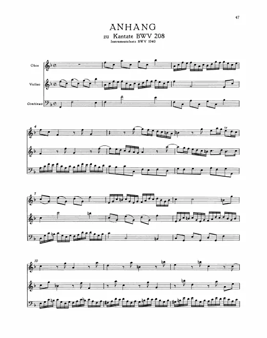 First page of Trio Sonata