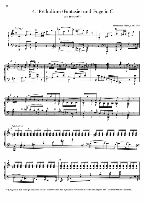 First page of Prelude and Fugue