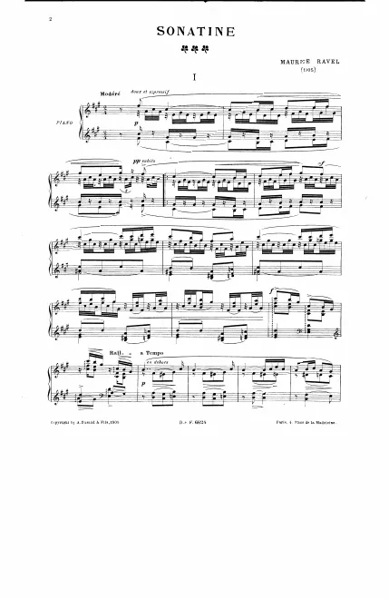 First page of Sonatine
