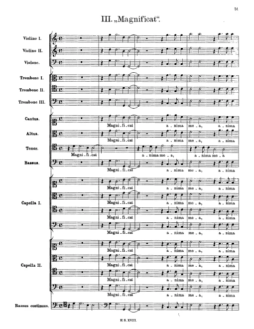 First page of Magnificat anima mea