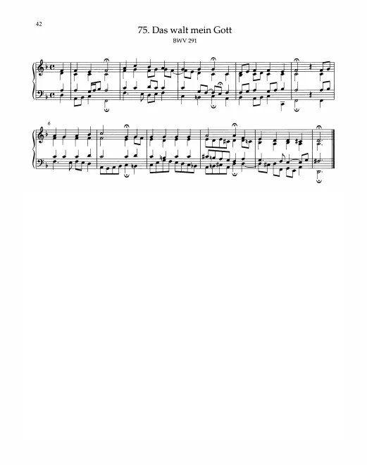 First page of Das walt mein Gott