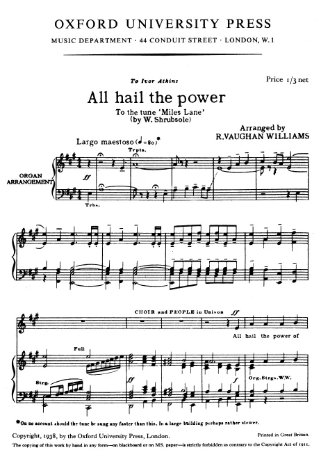 First page of All Hail the Power