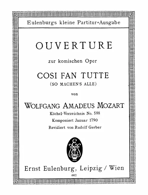 First page of Cosi fan tutte, ossia La scuola degli amanti